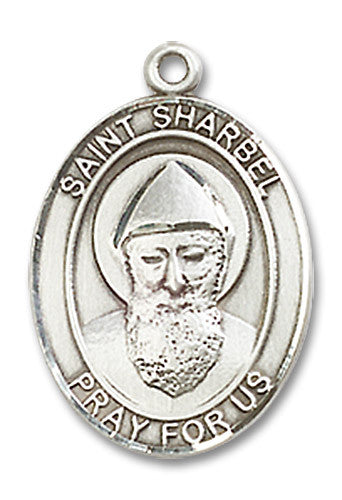 Extel Medium Oval Sterling Silver St. Sharbel Medal, Made in USA