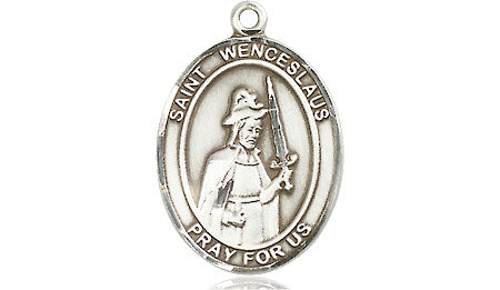 Extel Medium Oval Pewter St. Wenceslaus Medal, Made in USA