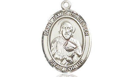 Extel Medium Oval Pewter St. James the Lesser Medal, Made in USA