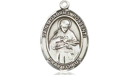 Extel Medium Oval Pewter St. Gabriel Possenti Medal, Made in USA