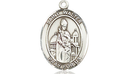 Extel Medium Oval Pewter St. Walter of Pontnoise Medal, Made in USA