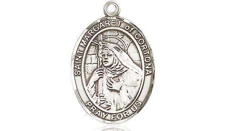 Extel Medium Oval Pewter St. Margaret of Cortona Medal, Made in USA