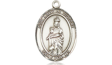 Extel Medium Oval Pewter Our Lady of Victory Medal