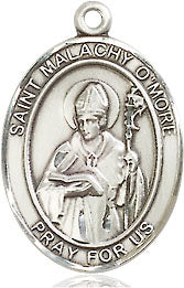 Extel Medium Oval Pewter St. Malachy O'More Medal, Made in USA