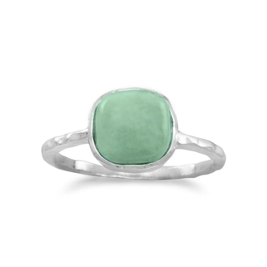 Extel Stabilized Square Turquoise Ring