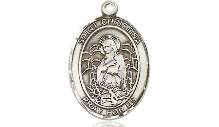 Extel Medium Oval Pewter St. Christina the Astonishing Medal, Made in USA