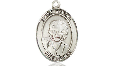 Extel Medium Oval Pewter St. Gianna Medal, Made in USA