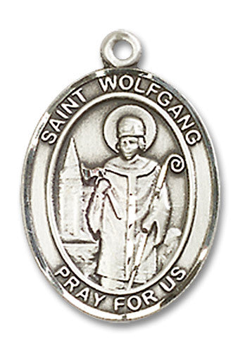 Extel Medium Oval Sterling Silver St. Wolfgang Medal, Made in USA