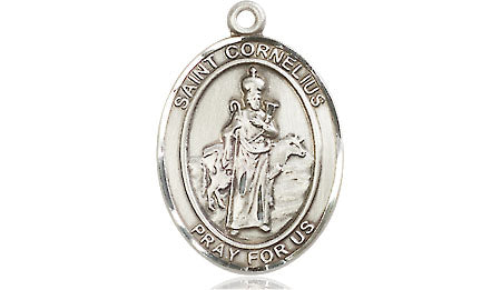 Extel Medium Oval Pewter St. Cornelius Medal, Made in USA