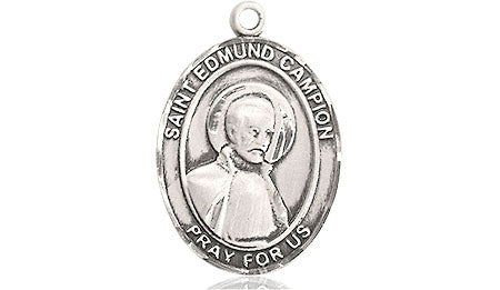 Extel Medium Oval Pewter St. Edmund Campion Medal, Made in USA