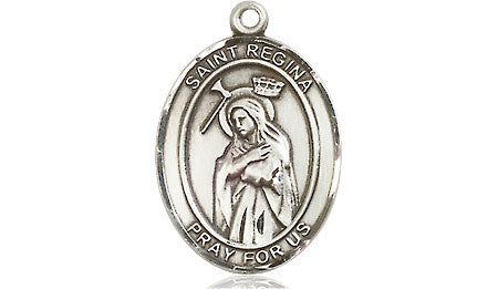 Extel Medium Oval Pewter St. Regina Medal, Made in USA