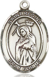 Extel Medium Oval Pewter St. Regina Medal, Made in USA