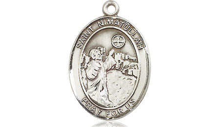 Extel Medium Oval Pewter St. Nimatullah Medal, Made in USA