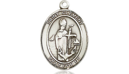 Extel Medium Oval Pewter St. Clement Medal, Made in USA