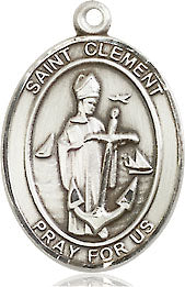 Extel Medium Oval Pewter St. Clement Medal, Made in USA