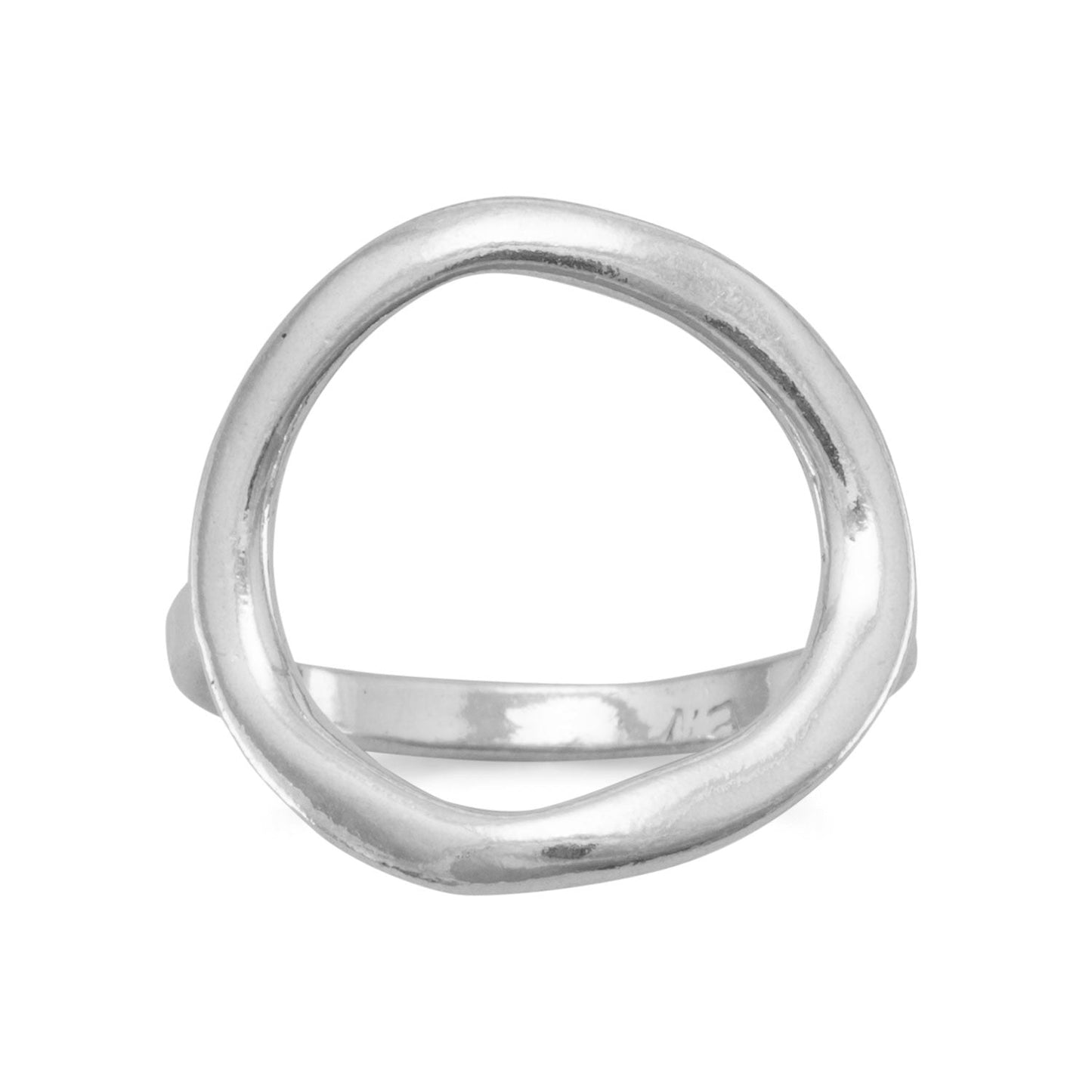 Extel Textured Open Circle Ring