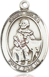 Extel Medium Oval Pewter St. Giles Medal, Made in USA