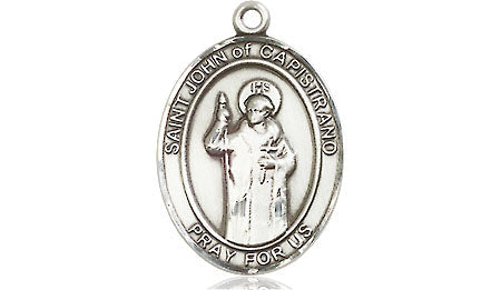 Extel Medium Oval Pewter St. John of Capistrano Medal, Made in USA