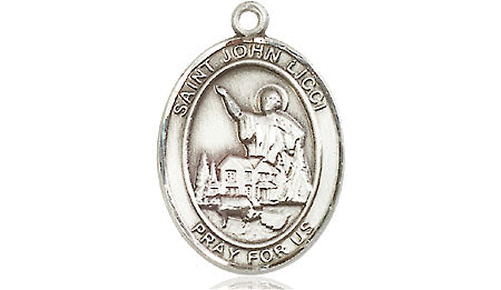 Extel Medium Oval Pewter St. John Licci Medal, Made in USA