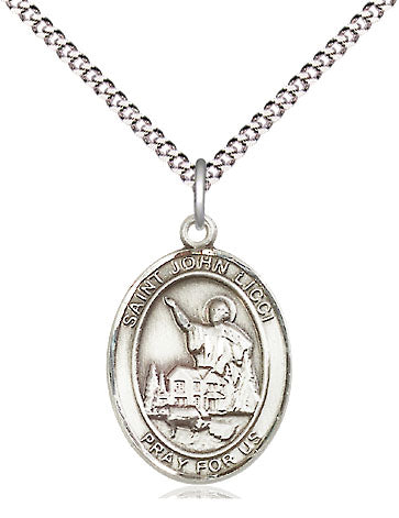 Extel Medium Oval Pewter St. John Licci Pendant with 18" chain, Made in USA