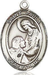 Extel Medium Oval Pewter St. Paula Medal, Made in USA