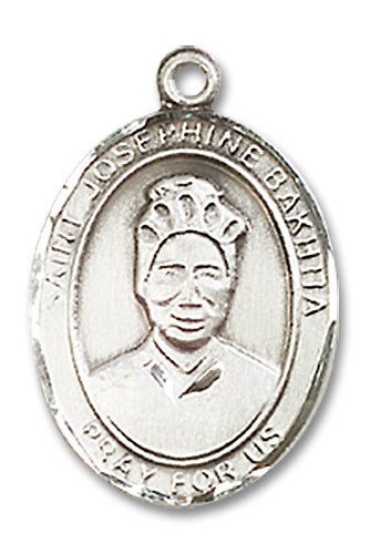 Extel Medium Oval Sterling Silver St. Josephine Bakhita Medal, Made in USA