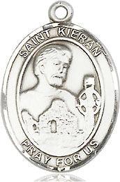 Extel Medium Oval Pewter St. Kieran Medal, Made in USA