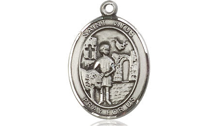 Extel Medium Oval Pewter St. Vitus Medal, Made in USA