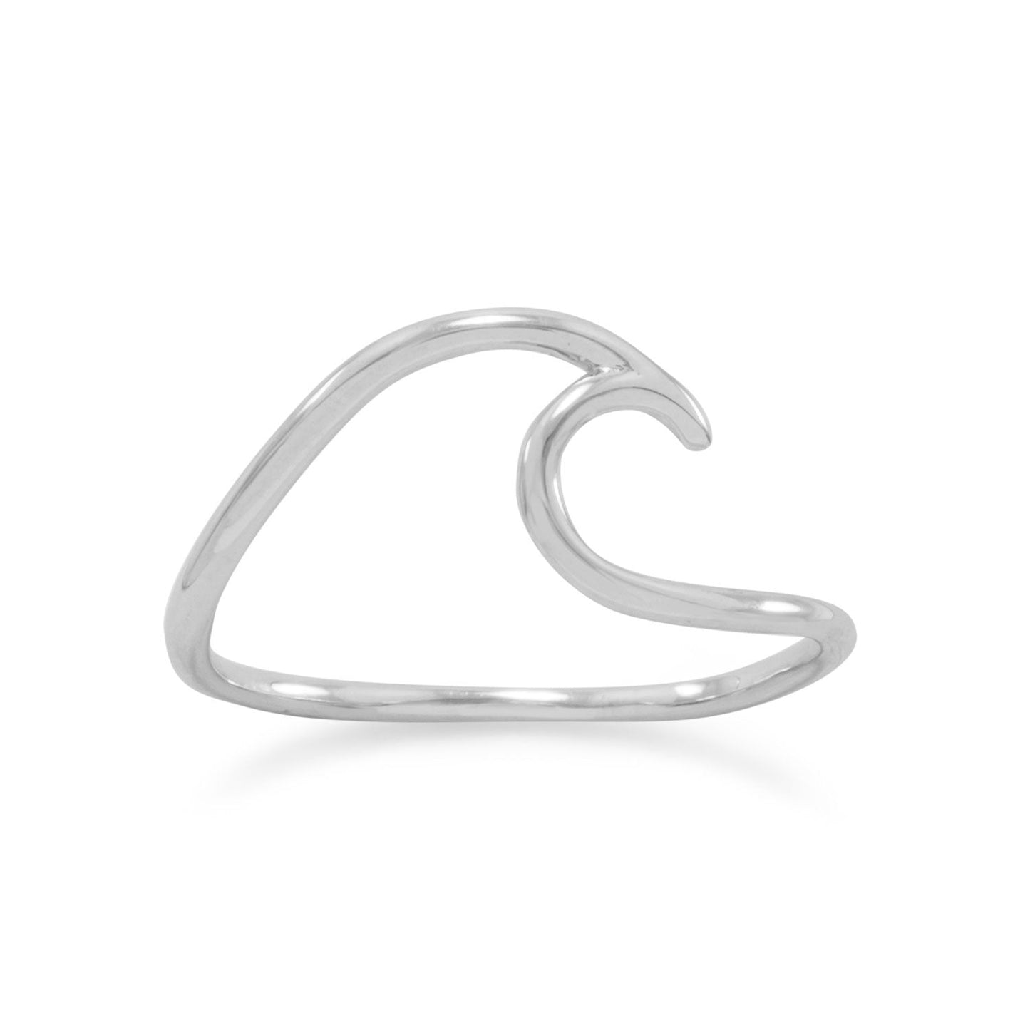 Extel "Wave of Fresh Air" Rhodium Plated Wave Ring