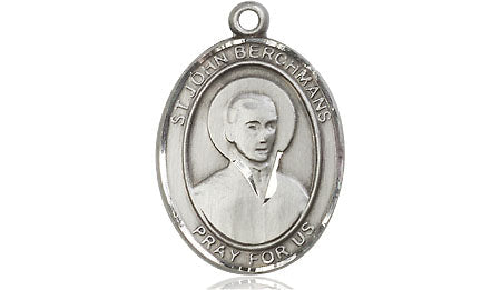 Extel Medium Oval Pewter St. John Berchmans Medal, Made in USA