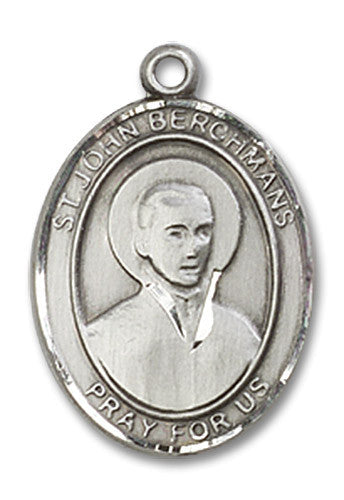 Extel Medium Oval Sterling Silver St. John Berchmans Medal, Made in USA