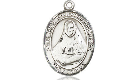 Extel Medium Oval Pewter St. Rose Philippine Medal, Made in USA