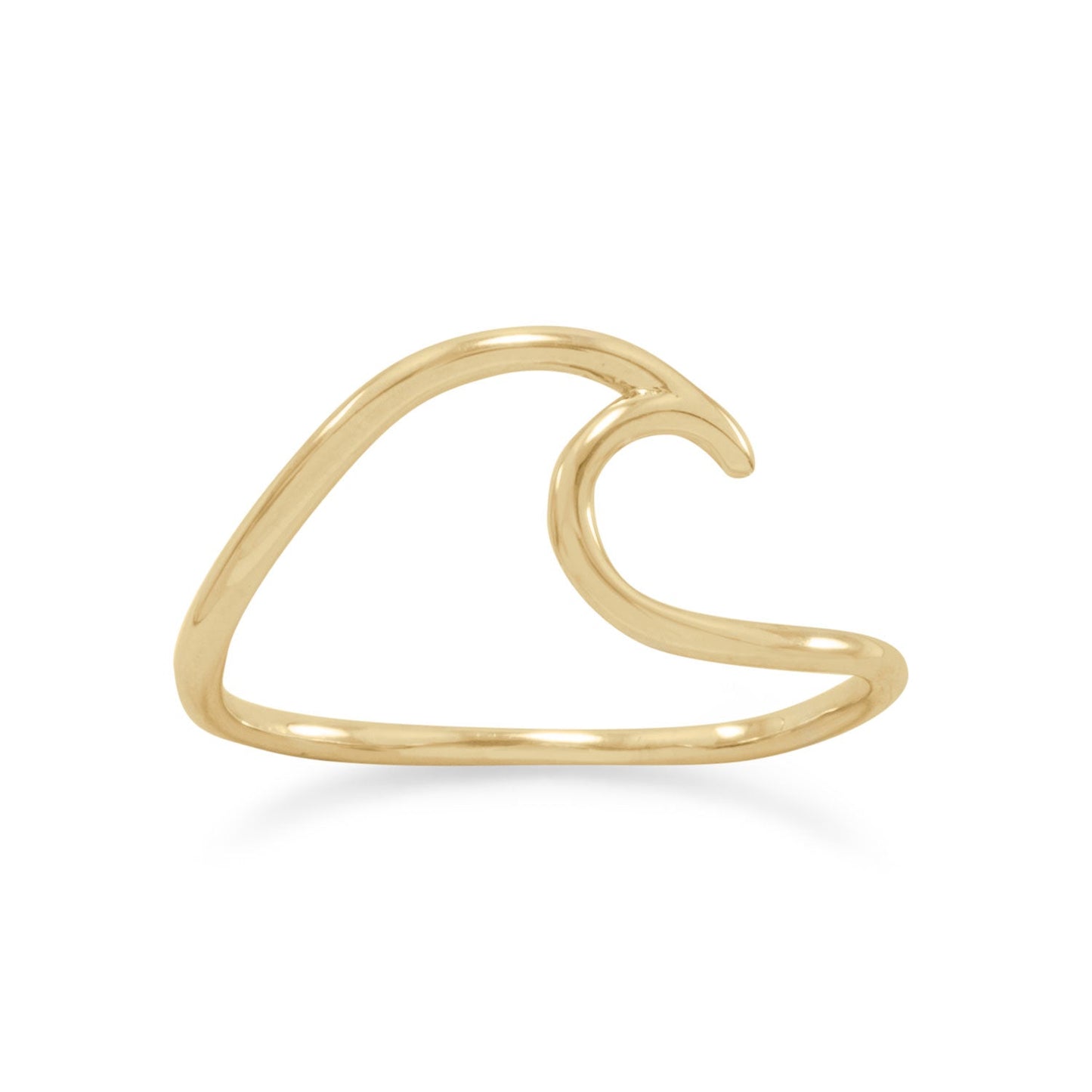 Extel 14 Karat Gold Plated Wave Ring