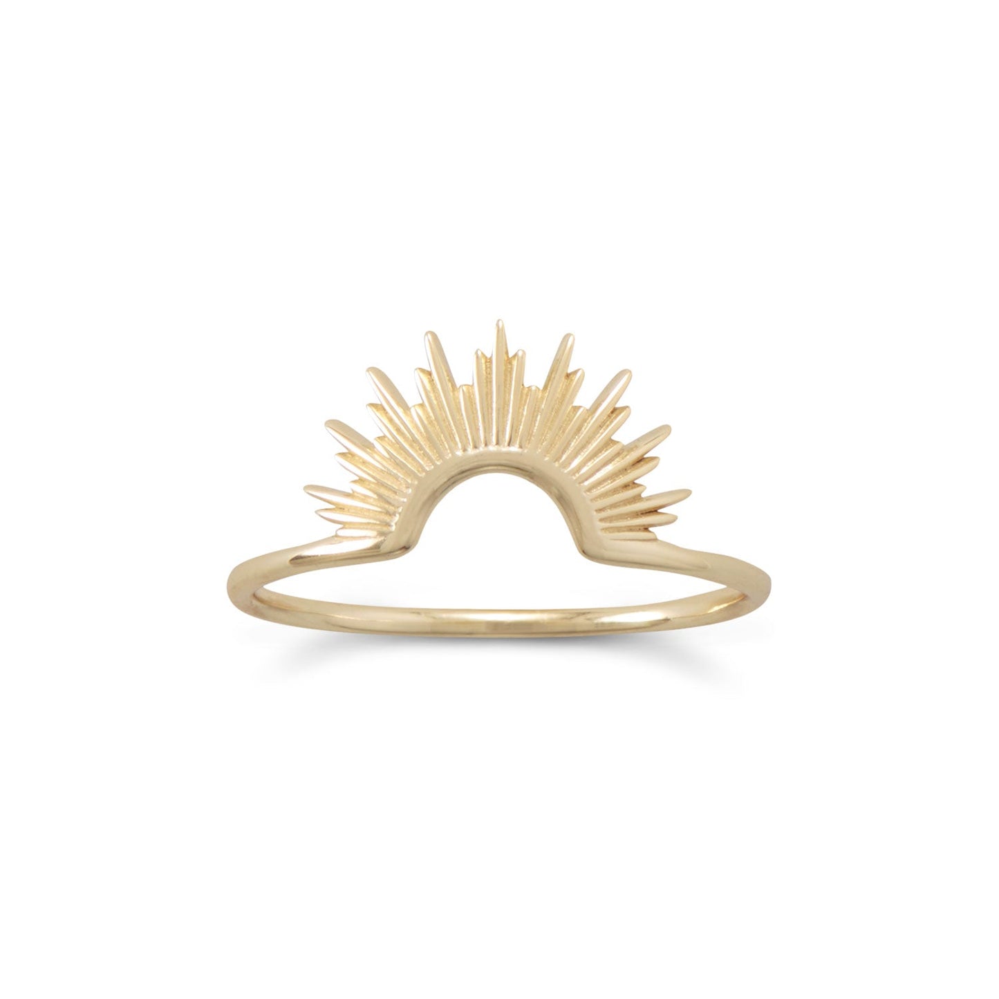 Extel "Shine On!" 14 Karat Gold Plated Sunburst Ring