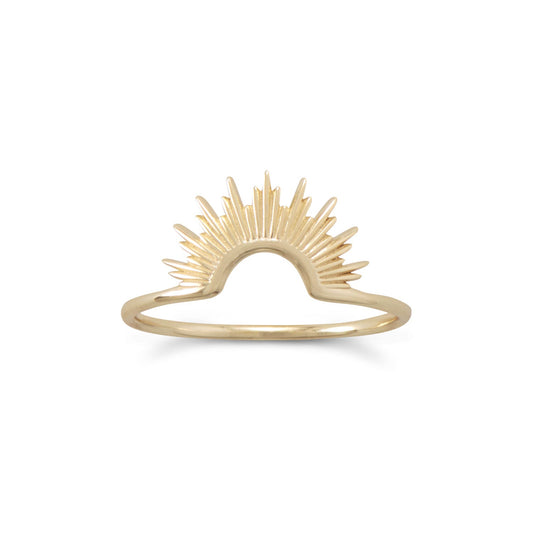 Extel "Shine On!" 14 Karat Gold Plated Sunburst Ring