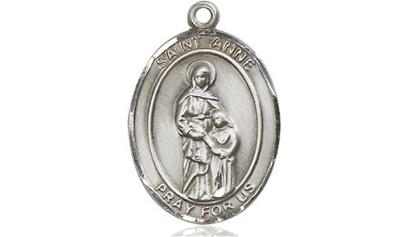 Extel Medium Oval Pewter St. Anne Medal, Made in USA