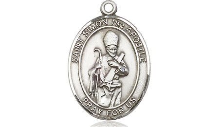 Extel Medium Oval Pewter St. Simon Medal, Made in USA