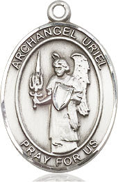 Extel Medium Oval Pewter St. Uriel the Archangel Medal, Made in USA