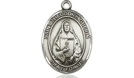 Extel Medium Oval Pewter St. Theodora Medal, Made in USA