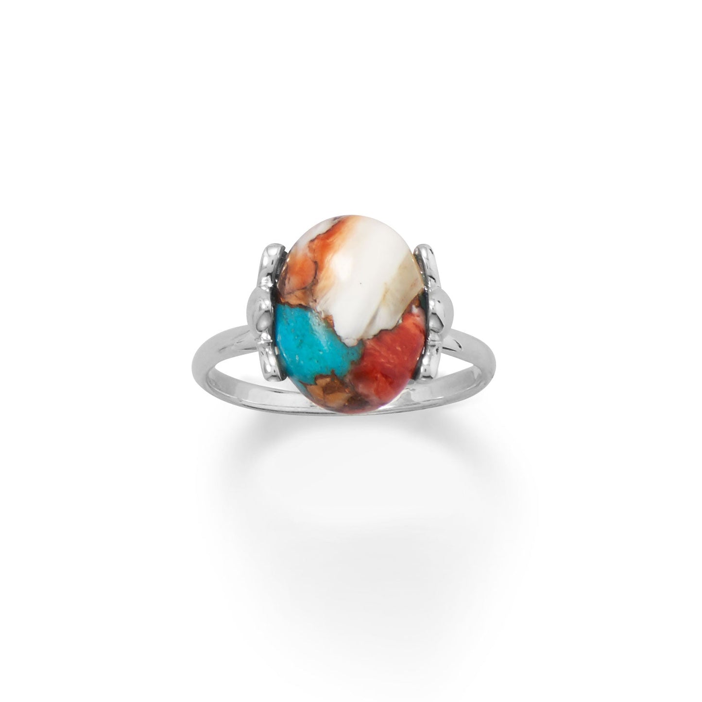 Extel Spiny Oyster and Turquoise Ring