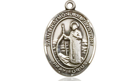 Extel Medium Oval Pewter St. Raymond of Penafort Medal, Made in USA