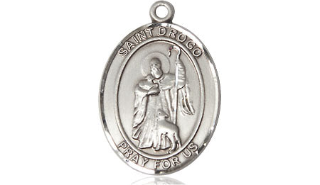 Extel Medium Oval Pewter St. Drogo Medal, Made in USA