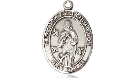 Extel Medium Oval Pewter Our Lady of Assumption Medal