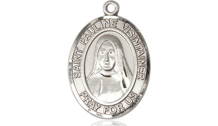 Extel Medium Oval Pewter St. Pauline Visintainer Medal, Made in USA