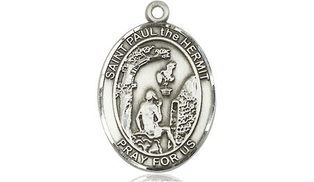 Extel Medium Oval Pewter Paul the Hermit Medal, Made in USA