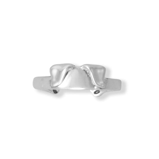 Extel Oxidized Floppy Dog Ear Wrap Ring