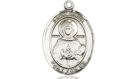 Extel Medium Oval Pewter St. Daria Medal, Made in USA