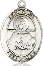 Extel Medium Oval Pewter St. Daria Medal, Made in USA