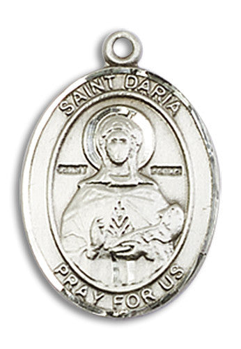 Extel Medium Oval Sterling Silver St. Daria Medal, Made in USA