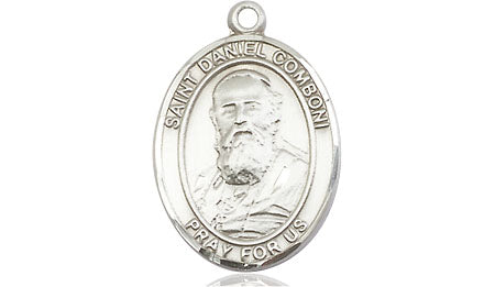 Extel Medium Oval Pewter St. Daniel Comboni Medal, Made in USA